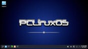 The KDE Plasma desktop on PCLinuxOS without menus.