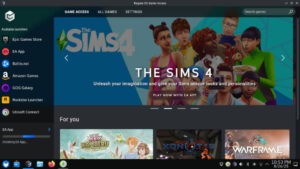 The Regata OS Game Access program allows the user to acquire the latest games from various sources.