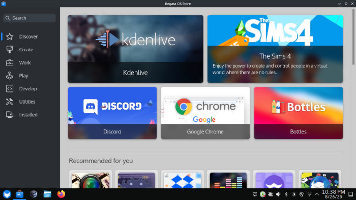 The Regata OS Store brings ease to installing additional software.