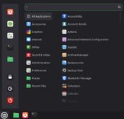 The Linux Mint 22.2 Cinnamon menu presents software needed to operate your system.