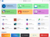 Bazaar Flatpak store app main screen.