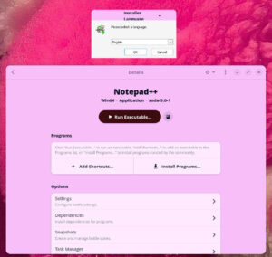 The installation is off and running.