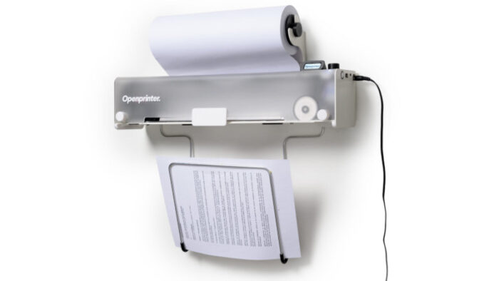 Open printer wall mounted.