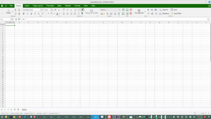 Collabora offline edition - spreadsheet.