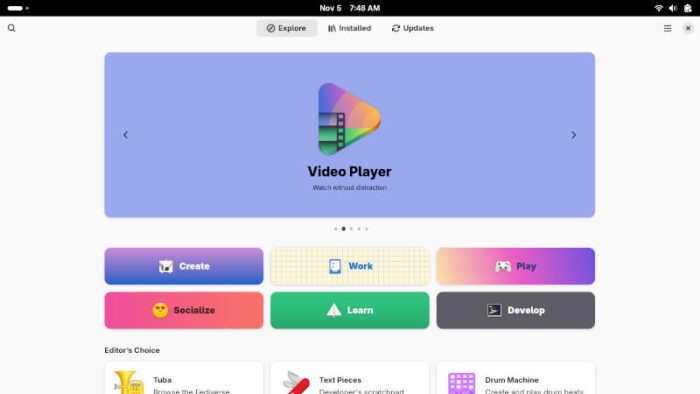 The Gnome Software program provides a wide variety of software to add to Fedora 43 Workstation.