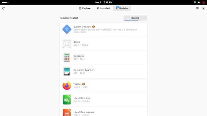 Hmm, looks like I have a lot of updates after installing Fedora 43 Workstation.