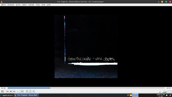 Getting in some Eric Clapton while I put GhostBSD through its paces.