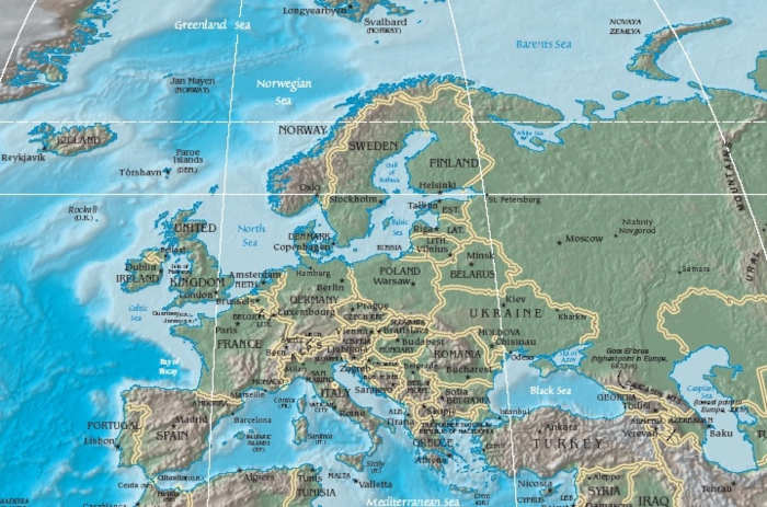 Map of Europe.