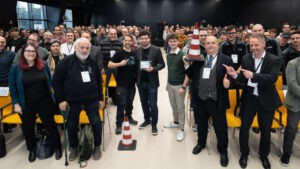 VLC's Jean-Baptiste Kempf Receiving the European SFS Award 2025.