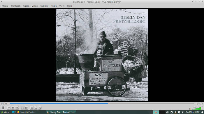 Steely Dan playing on openSUSE Tumbleweed.