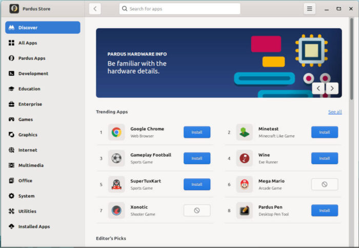 Pardus Software Center