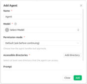 The Add Agent screen.