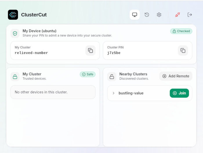 ClusterCut screenshot.
