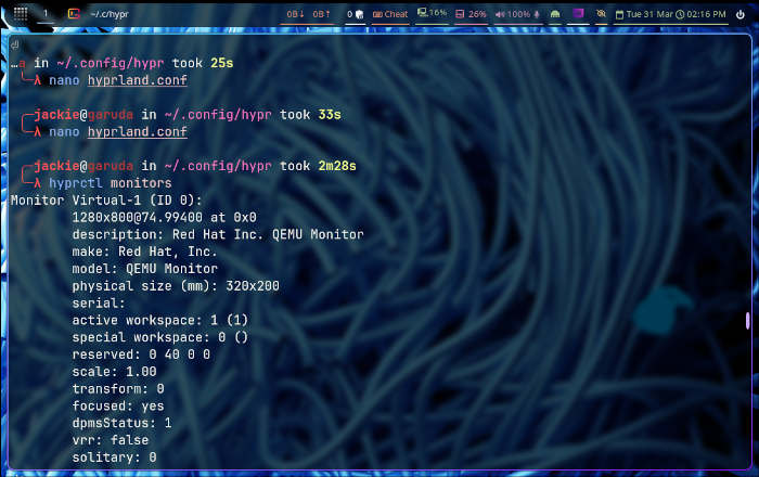 Screenshot Hyperland
