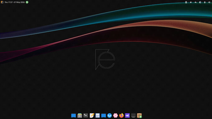 Default Extrox Linux desktop.