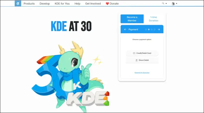 KDE 30th birthday screenshot.