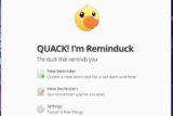 Reminduck main screen.